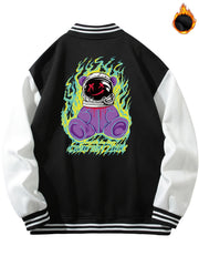 Men's Muppet Bear Jacket with Baseball Collar