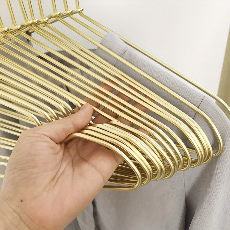 10pcs Aluminum Non-slip Hanger, Non-marking, Space-saving Design