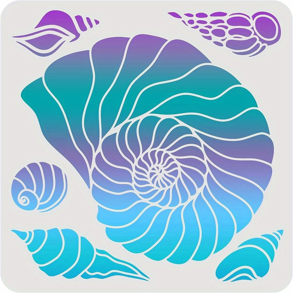 Conch Shell Stencil for Painting Reusable - Sea Creatures Stencil