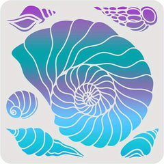 Conch Shell Stencil for Painting Reusable - Sea Creatures Stencil