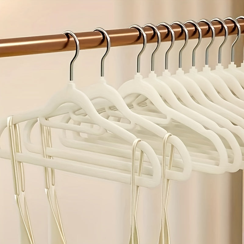 5pcs Translucent Velvet Non-slip Hangers Clothes Storage