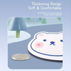 Portable Cartoon Non Slip Mouse Pad Soft Material Comfortable Touch