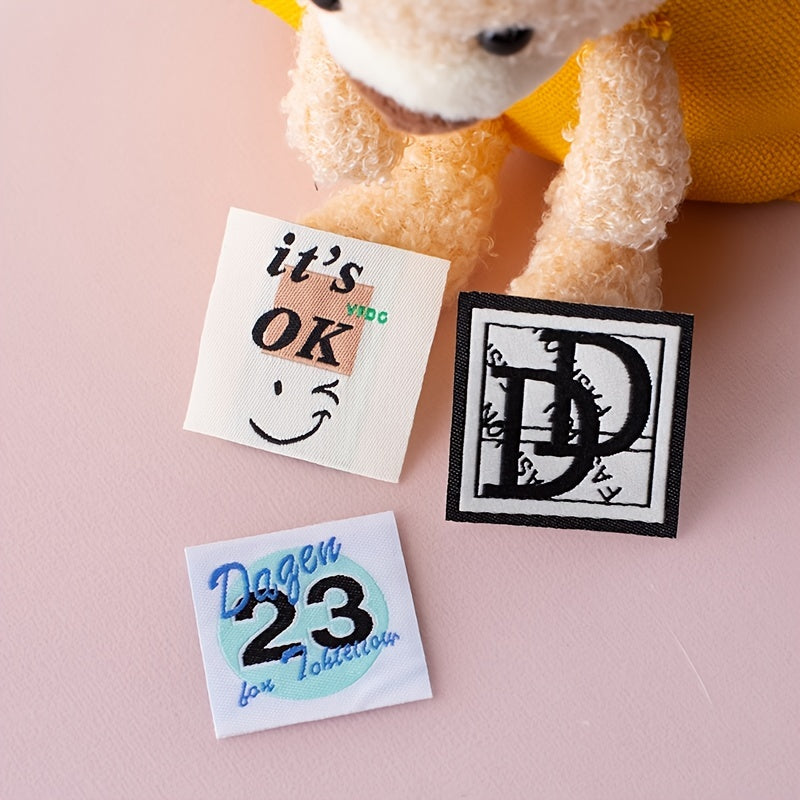 3PCS 3D Printing Letter Style Cloth Stickers For Girls Children