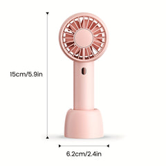 Mini Portable Fan Dual Motors Handheld Fan 3 Speed USB Rechargeable Fan