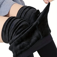 Plush Lined Thermal Tights High Waist Leggings Women's Stockings