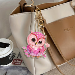 6pcs 5D Diamond Owl Keychain DIY Art Set