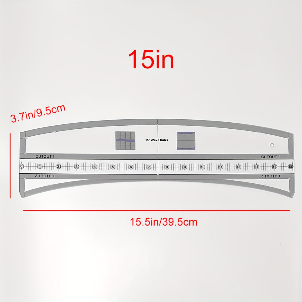 Wave Quilt Ruler Sewing Template Wave Shaped Ruler for Quilting