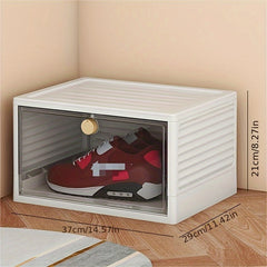 Transparent Plastic Shoe Box Folding Storage Display