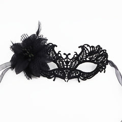 Double Yarn Lace Fire Head Side Flower Mask