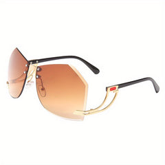 Y2K Irregular Shield Sunglasses Gradient UV400 Sun Shades