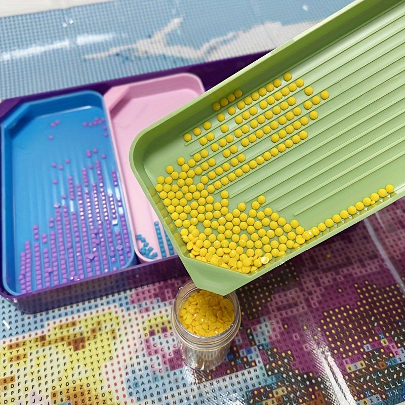Colorful Diamond Painting Tray 3 in 1 Diamond Painting Tray Tools