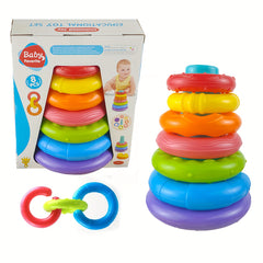 Rainbow Stacking Rings for Kids PE Material Toy