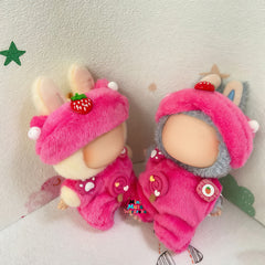 Doll Costume Strawberry Headpiece Clothes LABUBU Birthday Holiday No Dolls