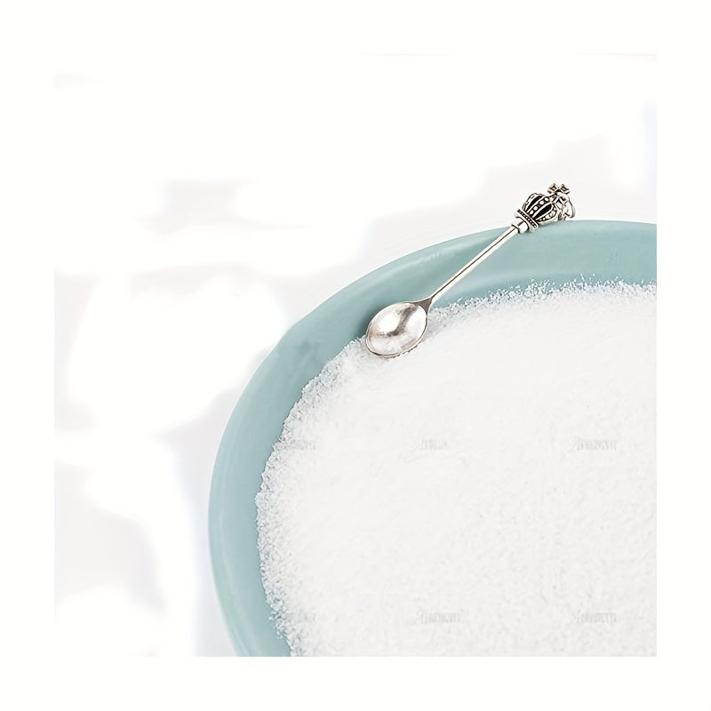 Mini Crown Keychain Tea Spoon Pendant Keyring