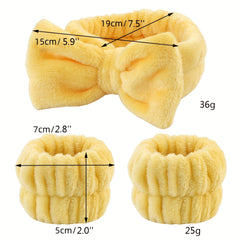 Coral Fleece Soft Headband Wristband For Washing Face Towel