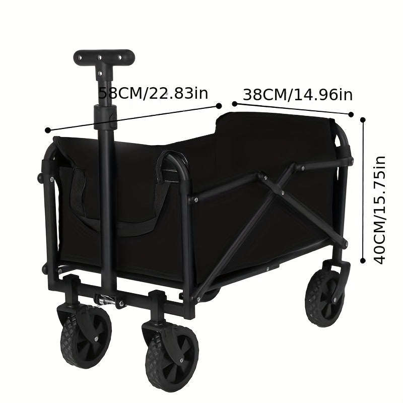 Portable Foldable Camping Cart with Storage, Mini Trailer for Hiking Supplies