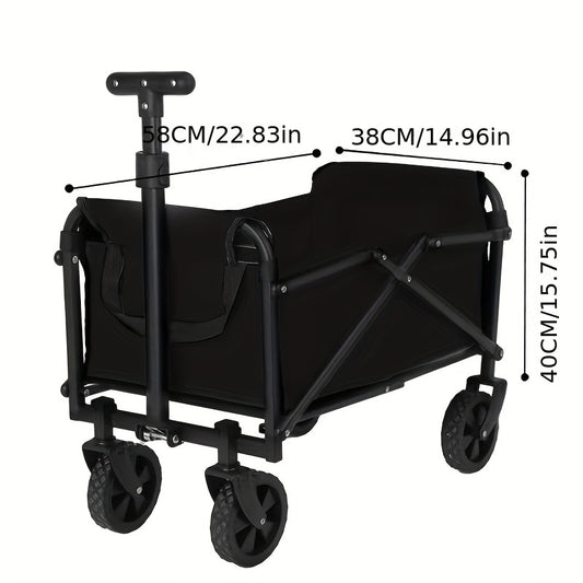 Portable Foldable Camping Cart with Storage, Mini Trailer for Hiking Supplies