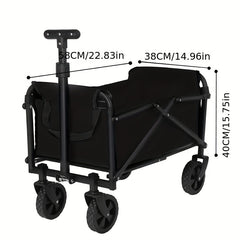 Portable Foldable Camping Cart with Storage, Mini Trailer for Hiking Supplies