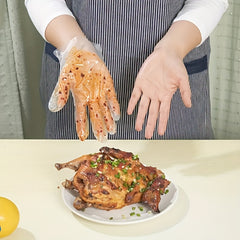 100pcs Disposable Clear Vinyl Gloves Latex TPE Gloves