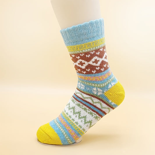 Men's Thick Fleece Socks for Winter, 5 Pairs