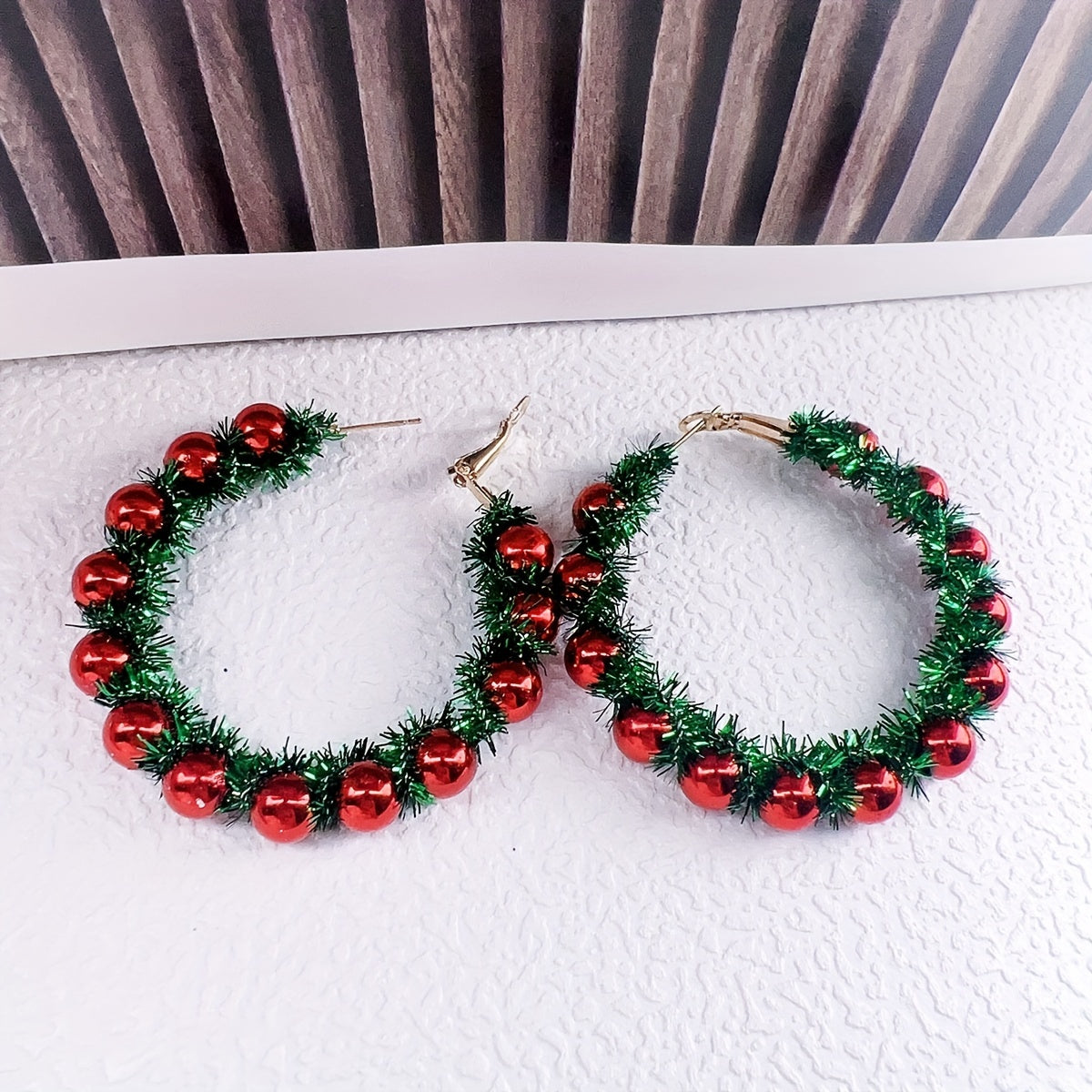 Wreath Dangle Earrings Christmas Party Gift