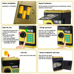 Secure Electronic Coin Bank with Password and Fingerprint Unlock