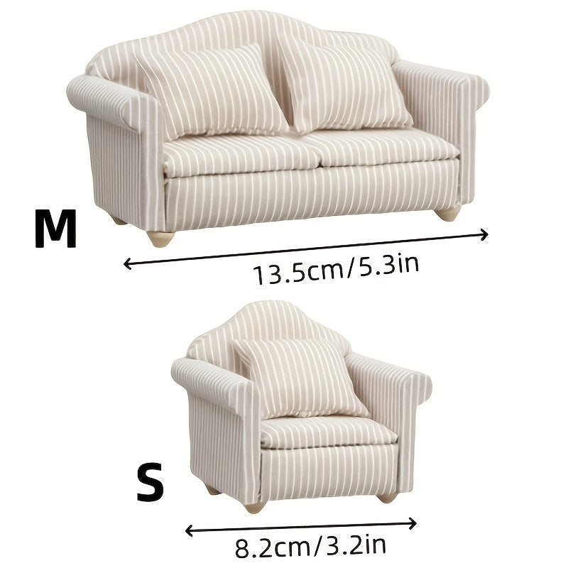 Mini Sofa with Pillow DIY Home Decor Small Sofa Set