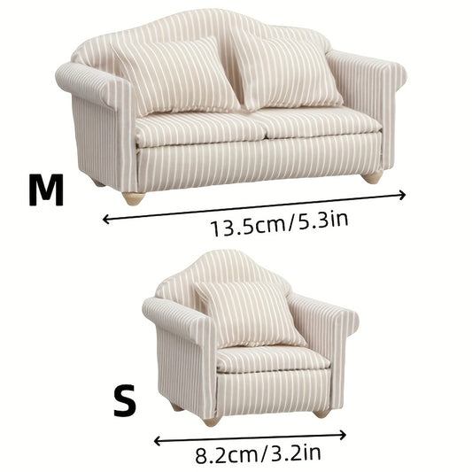 Mini Sofa with Pillow DIY Home Decor Small Sofa Set