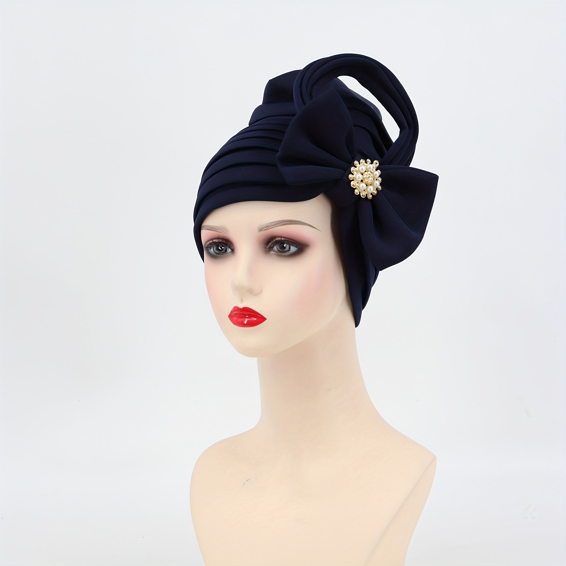 Boho Chemo Cap Flower Turban Head Wrap Elastic Bonnet