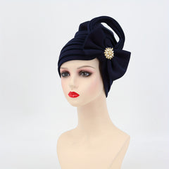 Boho Chemo Cap Flower Turban Head Wrap Elastic Bonnet