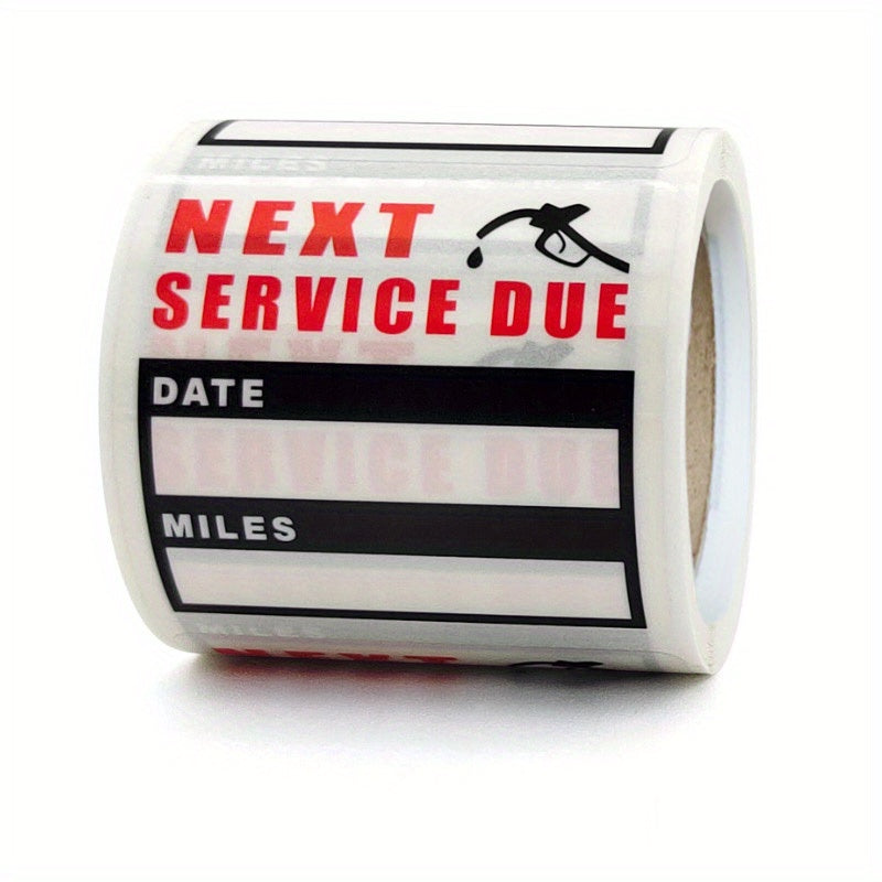 120 Sheets Car Change Sticker Maintenance Reminder Waterproof