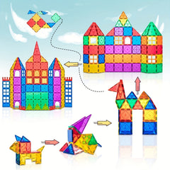 61-Piece Magnetic Building Block Set for Children 3D Magnetic Tiles