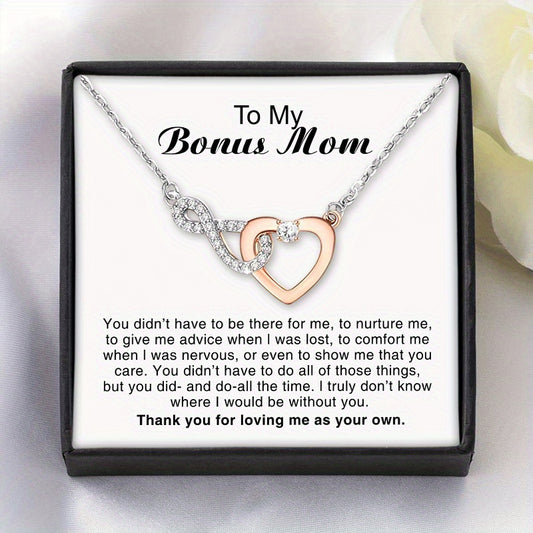 Bonus Mom Heart 8 Necklace Infinity Symbol Gift Card