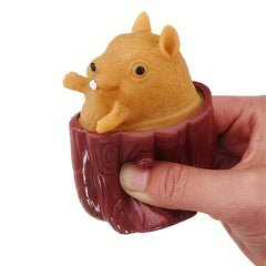 Squirrel Decompression Toy Soft Tricky Toy For Stress Relief