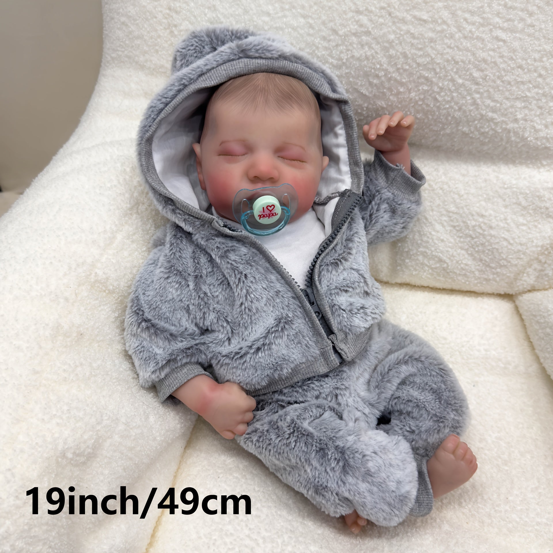 NPK 19 Inch Soft Fabric Body Hand Painted Head Levi Realistic Toy Doll