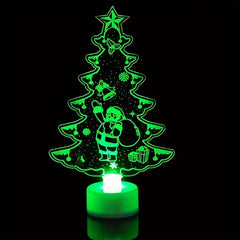 Colorful Acrylic Christmas Tree Snowman Santa Claus Decorations