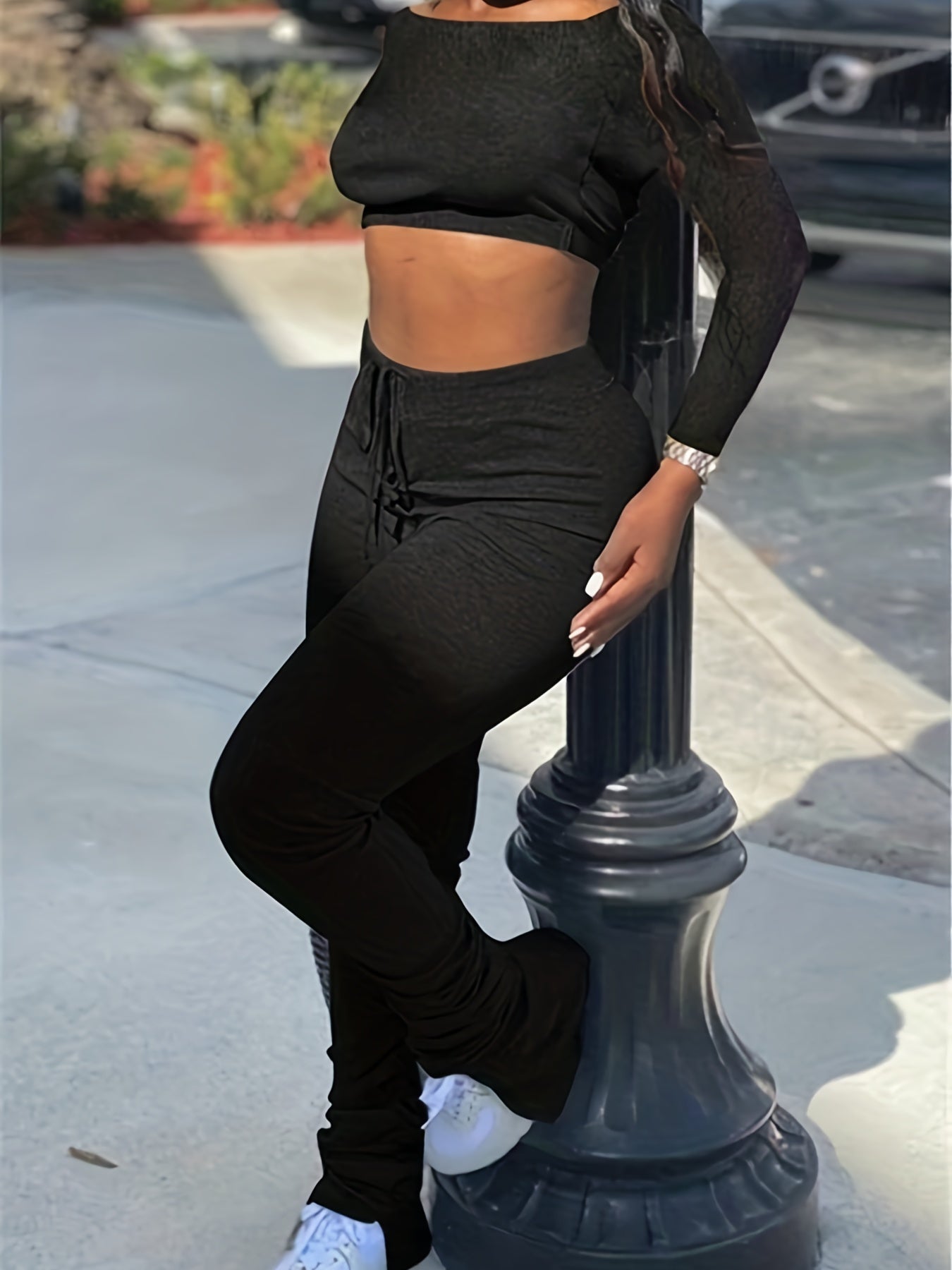  Women's High Rise Stretch Trousers