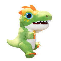 2pcs Dinosaur Hand Puppets Soft Plush T Rex Parent & Child with Expressive Eyes