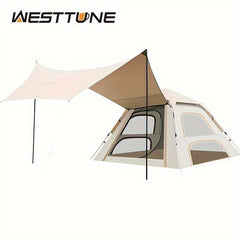 Pop Up Camping Tent & Canopy Combo Waterproof Outdoor Shelter