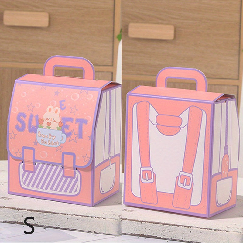 Cartoon Backpack Shaped Baking Snack Box