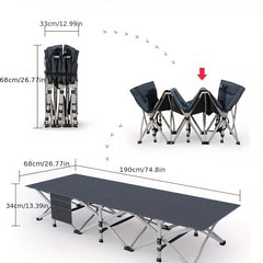 Portable Single Folding Bed for Office Nap and Camping