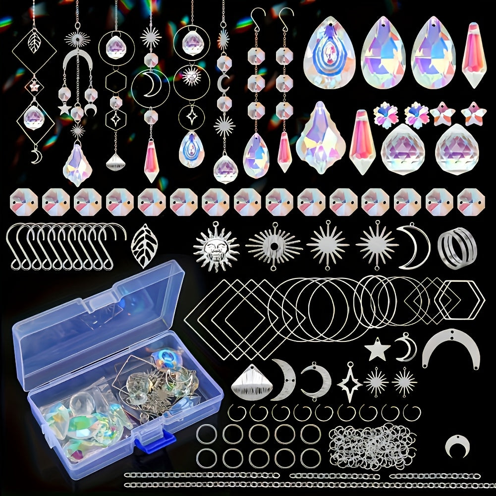 200pcs Crystal Sun Catcher DIY Kit Window & Garden Decor