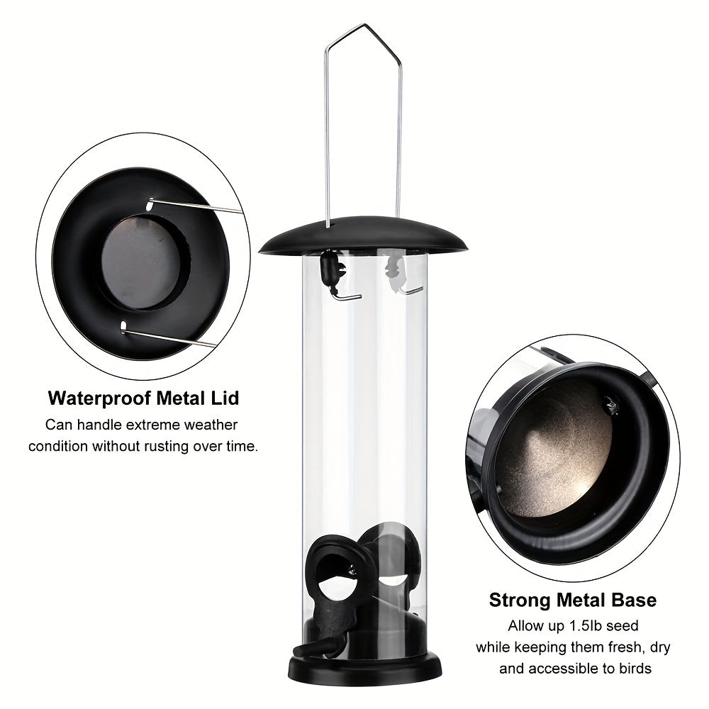 Hanging Bird Feeder for Garden and Yard with Metal Handle