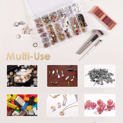 6pcs Mesh Plastic Storage Box with Grids and Adjustable Partition