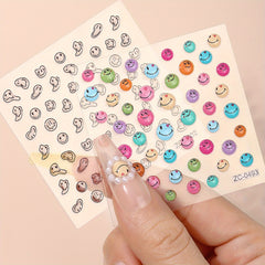 Cartoon Nail Art Stickers Self Adhesive Decals for Women And Girls