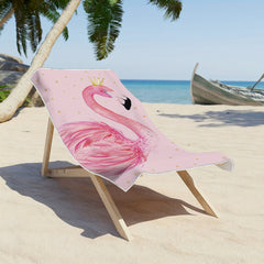 Flamingo Pink Microfiber Beach Towel Quick Drying Absorbent Cartoon Print