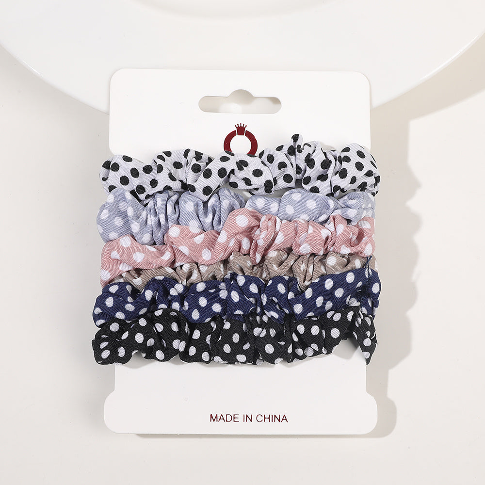 6pcs Velvet Satin Hair Tie Scrunchie Set for Women Girls