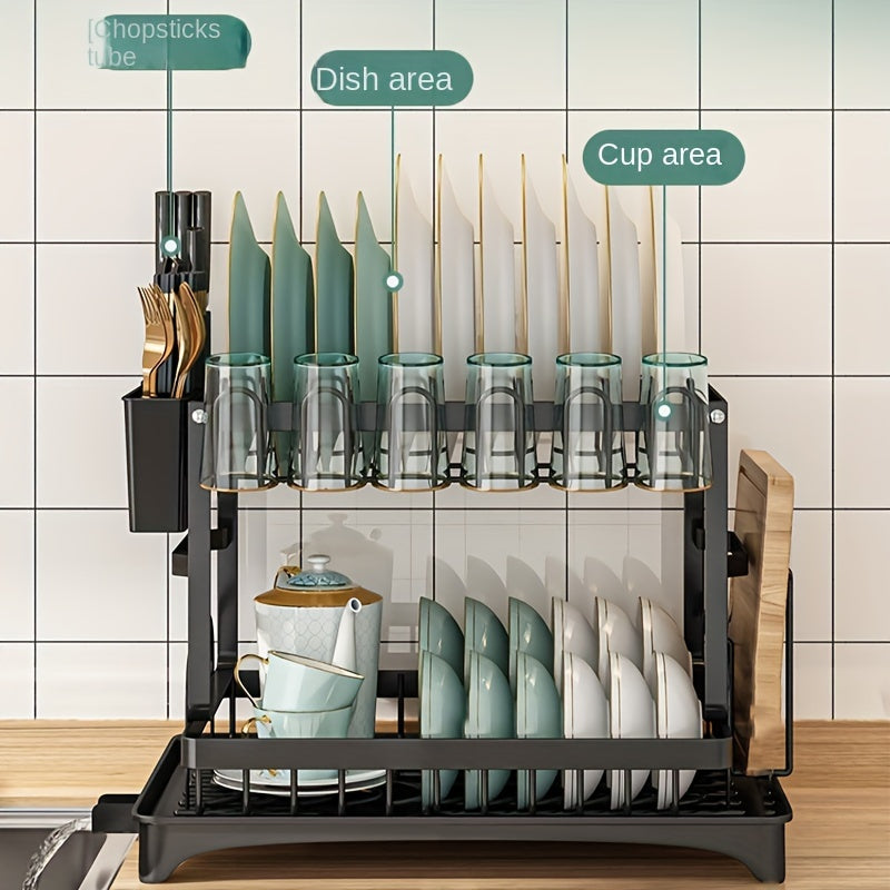 Tabletop Drain Dish Rack Kitchen Organizer