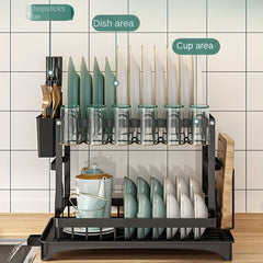 Tabletop Drain Dish Rack Kitchen Organizer