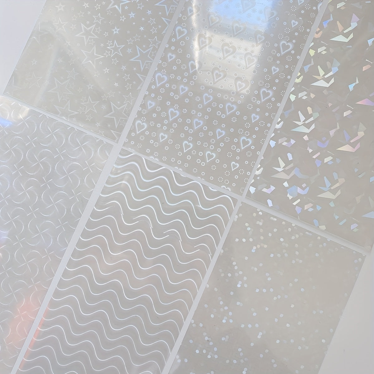 Laser PVC Stickers Creative Waterproof Rainbow Reflective Stickers